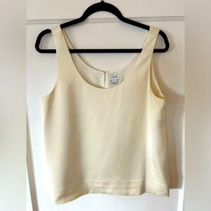 NWOT J. Crew Cream Shell Style Lined Tank Top